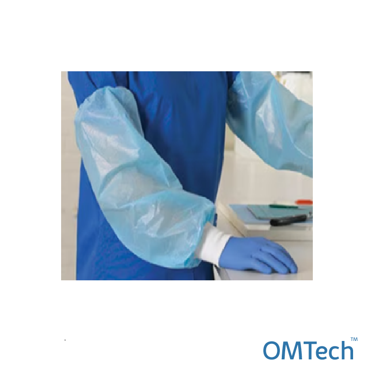 Нарукавники медичні OMTech™ з трикотажною манжетою (поліетилен - 55 г/м2) (пара), стерильні